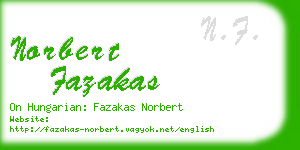 norbert fazakas business card